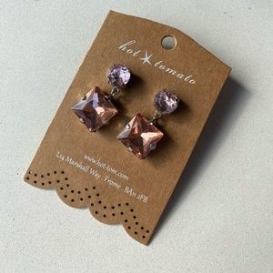 Pink jewelled earrings